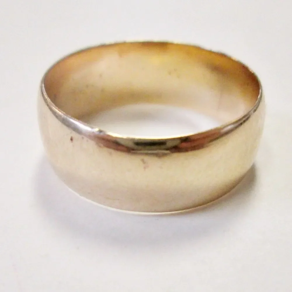 14k Yellow Gold Hollow 6mm Men's Wedding Band